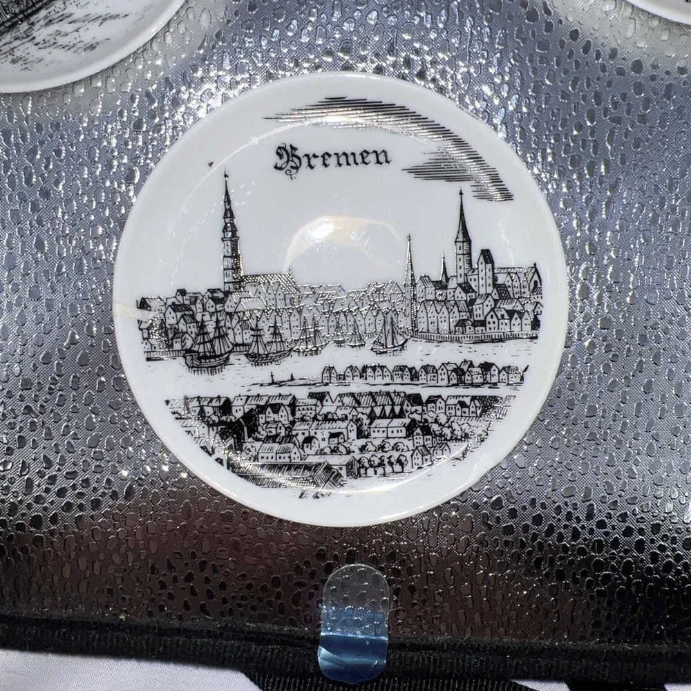 Set of 3 Vintage ALTENKUNSTADT Meldorf Germany Butter Pat Plates